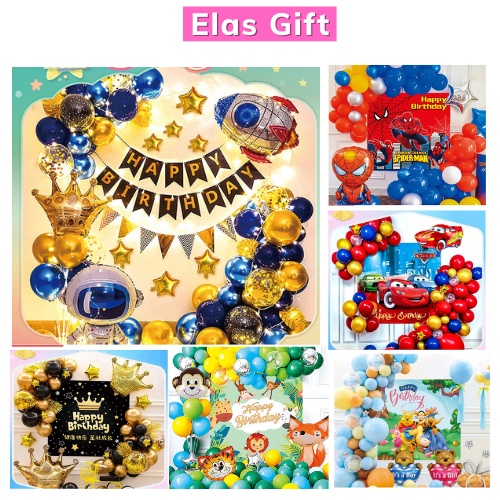 Set bóng trang trí sinh nhật, Bong bay trang trí sinh nhật cho bé trai bé gái TẶNG BƠM + BĂNG KEO0