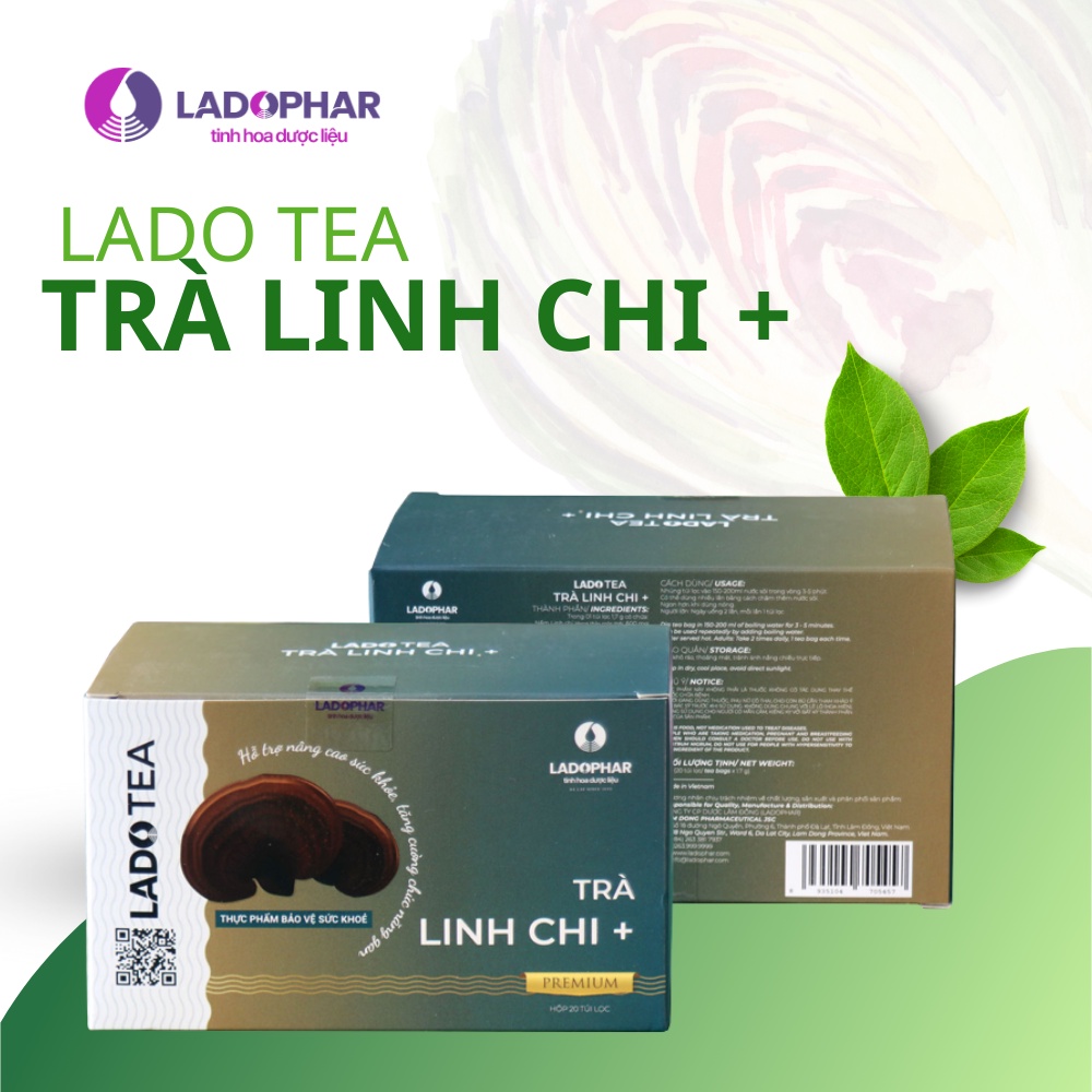 LADO TEA TRÀ LINH CHI hộp 20 túi lọc