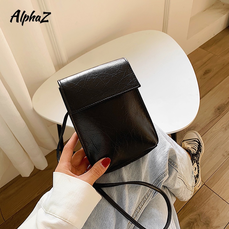 AlphaZ Túi Đeo Chéo Mini Đựng Điện Thoại Thiết Kế Đơn Giản Phong Cách Vintage