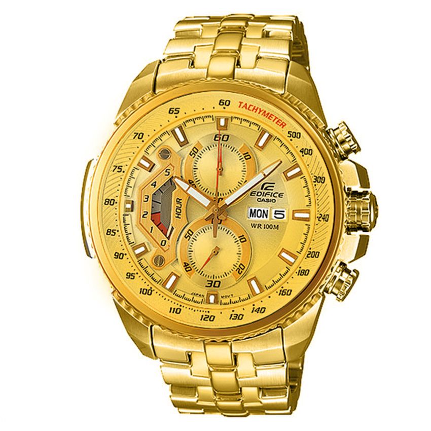 Đồng Hồ Nam Casio EF 558FG - 9AV - Quartz - Dây Kim Loại ( Full Vàng )