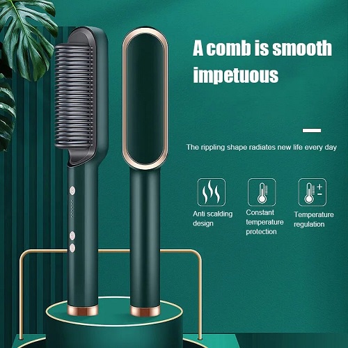 Lược Điện Chải Tóc Tạo Kiểu Chuyên Nghiệp, Lượt Điện 3in1 Đa Năng - Kiêm Máy Uốn Duỗi Ép Tóc Tạo Kiểu
