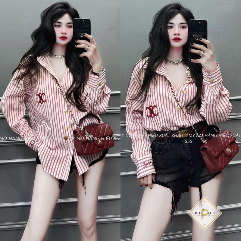 Áo Sơmi Ce.line Kẻ Sọc Hot Hit (Về Sẵn Loại 1)
