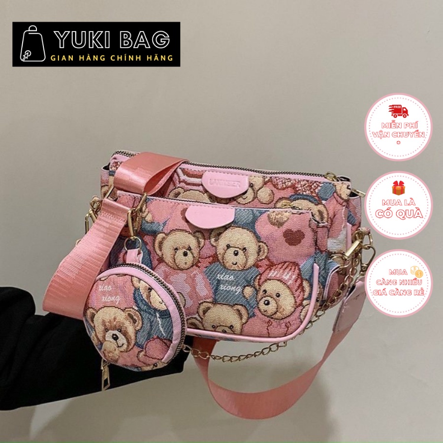 Túi xách nữ đeo chéo, đeo vai Yuki Bag, dùng đi chơi, đi học, đi làm, chất da đẹp, thời trang cao cấp size 24cm YB418