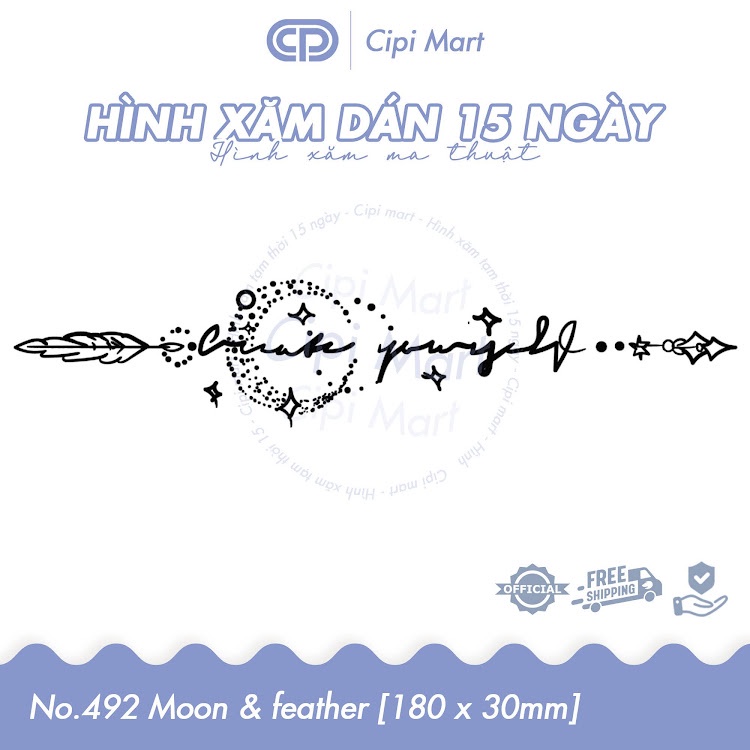 CIPI MART - Hình xăm tạm thời 15 NGÀY - chống nước, cọ xát 492