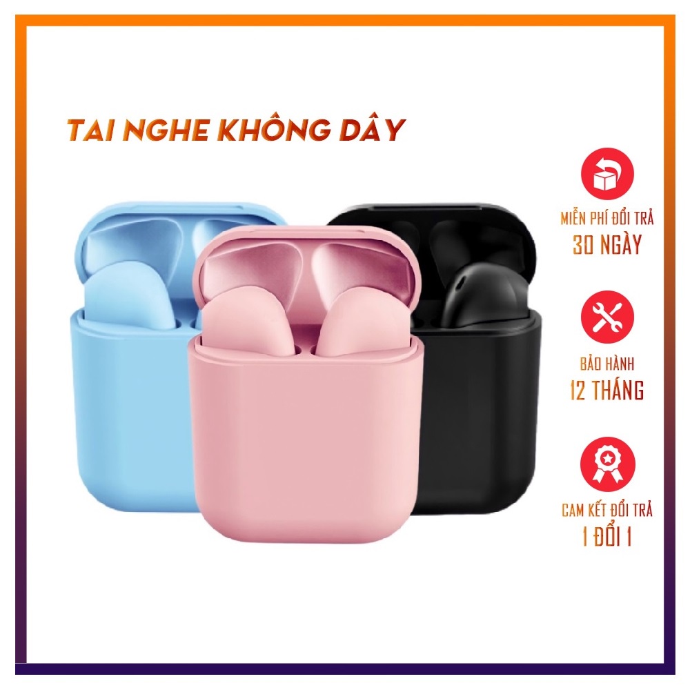Tai Nghe Bluetooth Không Dây j12 TWS 5.0 Có Micro Nghe Gọi Cảm Ứng Chạm Chơi Game Giảm Tiếng Ồn J12_Mau