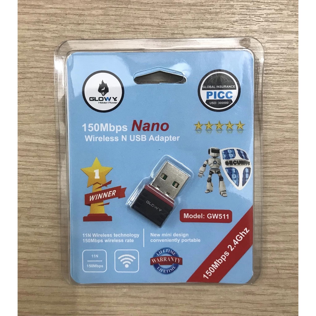 USB Thu Wifi Ralink RT5370, có anten - Cho máy tính để bàn/laptop thu bắt wifi