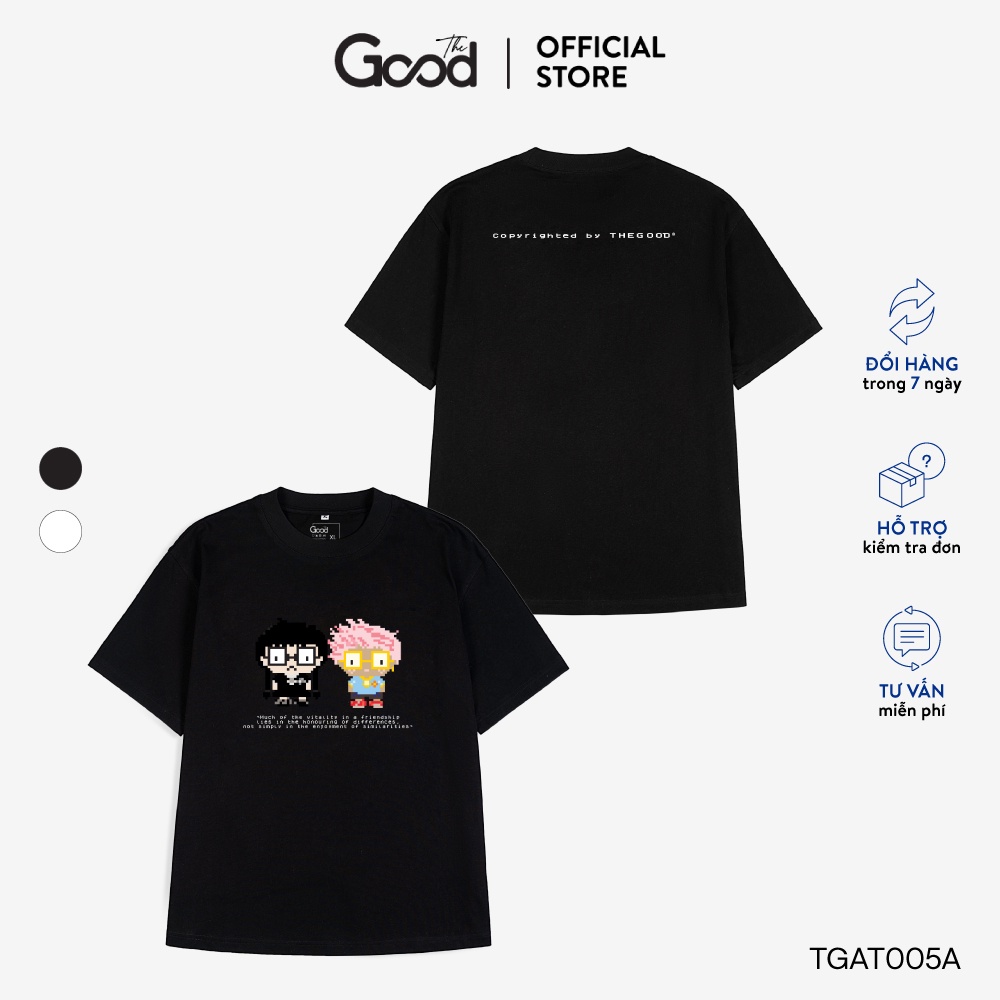 Áo Thun THE GOOD “Special Friends” Form Rộng, Áo Thun Nam Cổ Tròn Tay Lỡ Chất Cotton Thấm Hút Mồ Hôi, Áo Đôi Nam Nữ
