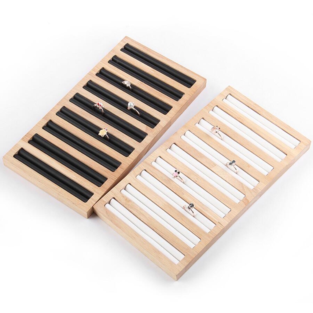 Tấm trưng bày trang sức Devoko bằng gỗ 9 hàng cho khuyên tai dạng hạt/ nhẫn/ vòng cổ/ vòng tay
