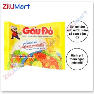 Mì Gấu Đỏ tôm chua cay (thùng 30 gói) loại 63g