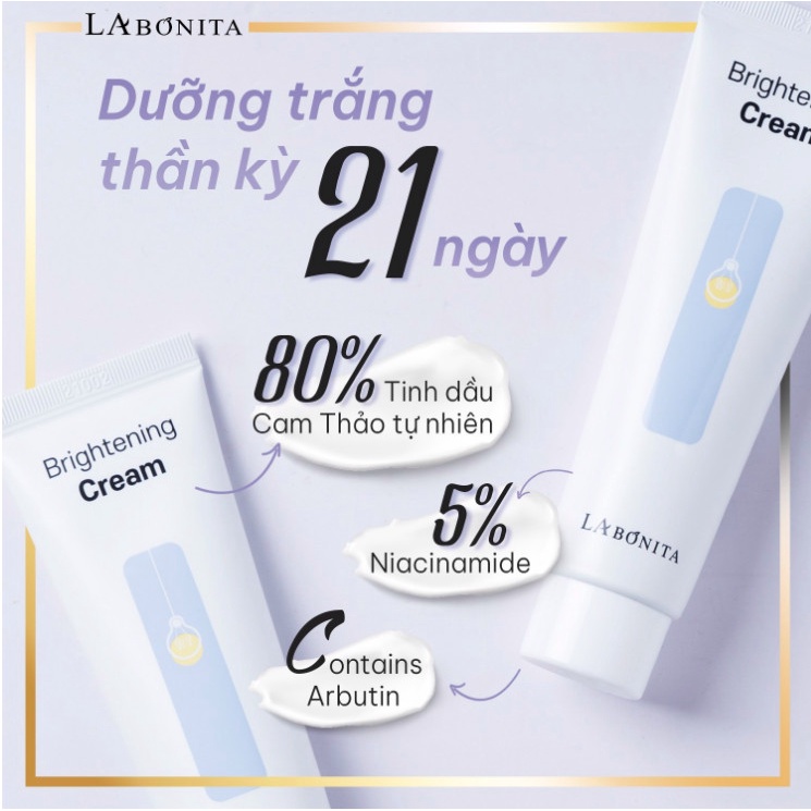 Kem làm sáng da và đều màu da La Bonita Brightening Cream 50ml