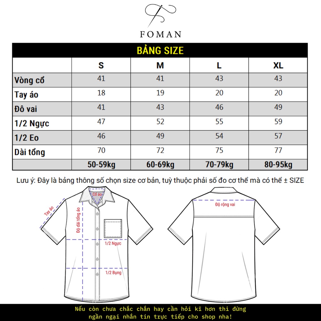 Áo Sơ mi Nam hoạ tiết Asian Sign Á Châu FOMAN tay ngắn vải Lụa, thoáng khí, thấm hút, chống nhăn, chống nhàu (FM-36)