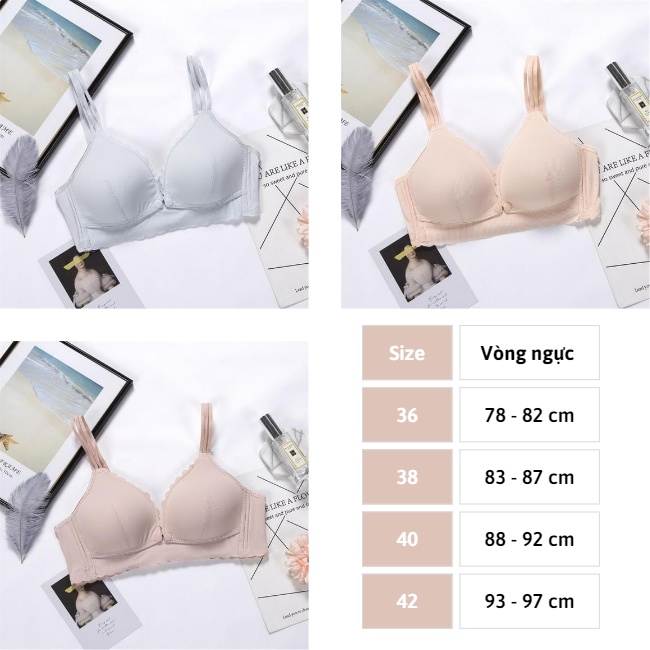 Áo Ngực Cho Con Bú Và Định Hình Vòng 1 Sau Sinh Larosa Chất Cotton Chống Chảy Xệ 1 Cúc Ngực Mở Không Gọng Bigsize LA120A