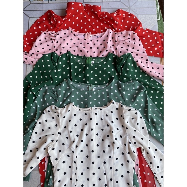 Áo Dài Chấm Bi Hottrend