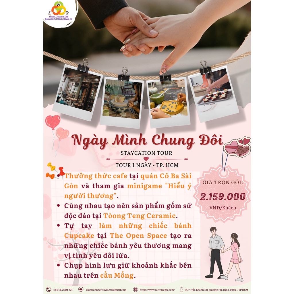 chương trình du lịch "Ngày Mình Chung Đôi" - Chim Cánh Cụt Travel JSC