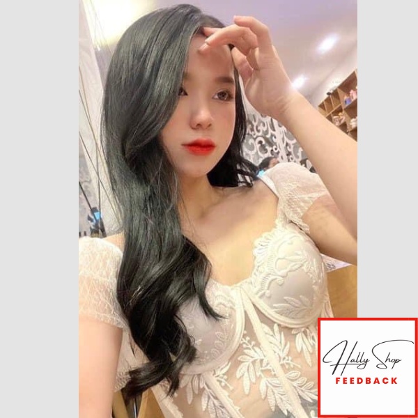 Áo bra corset áo corset ren hoa nổi tay cánh tiên có gọng mút HL004