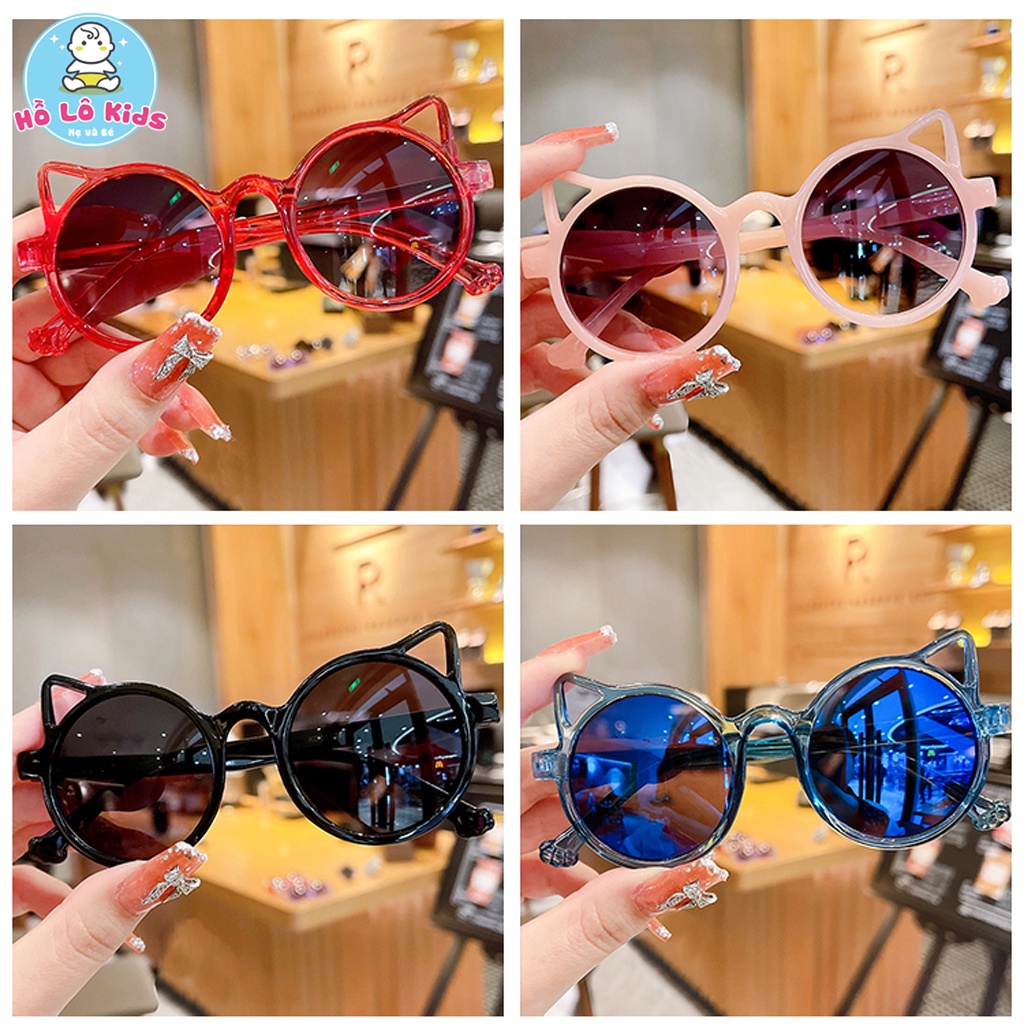 Kính mát hình tai mèo chống tia UV cho bé 2-12 tuổi dễ thương thời trang