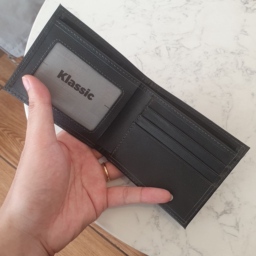 Ví Nam Da Bò Thật Nhỏ Gọn Dáng Ngang - Mini Classic - Có Khóa Kéo