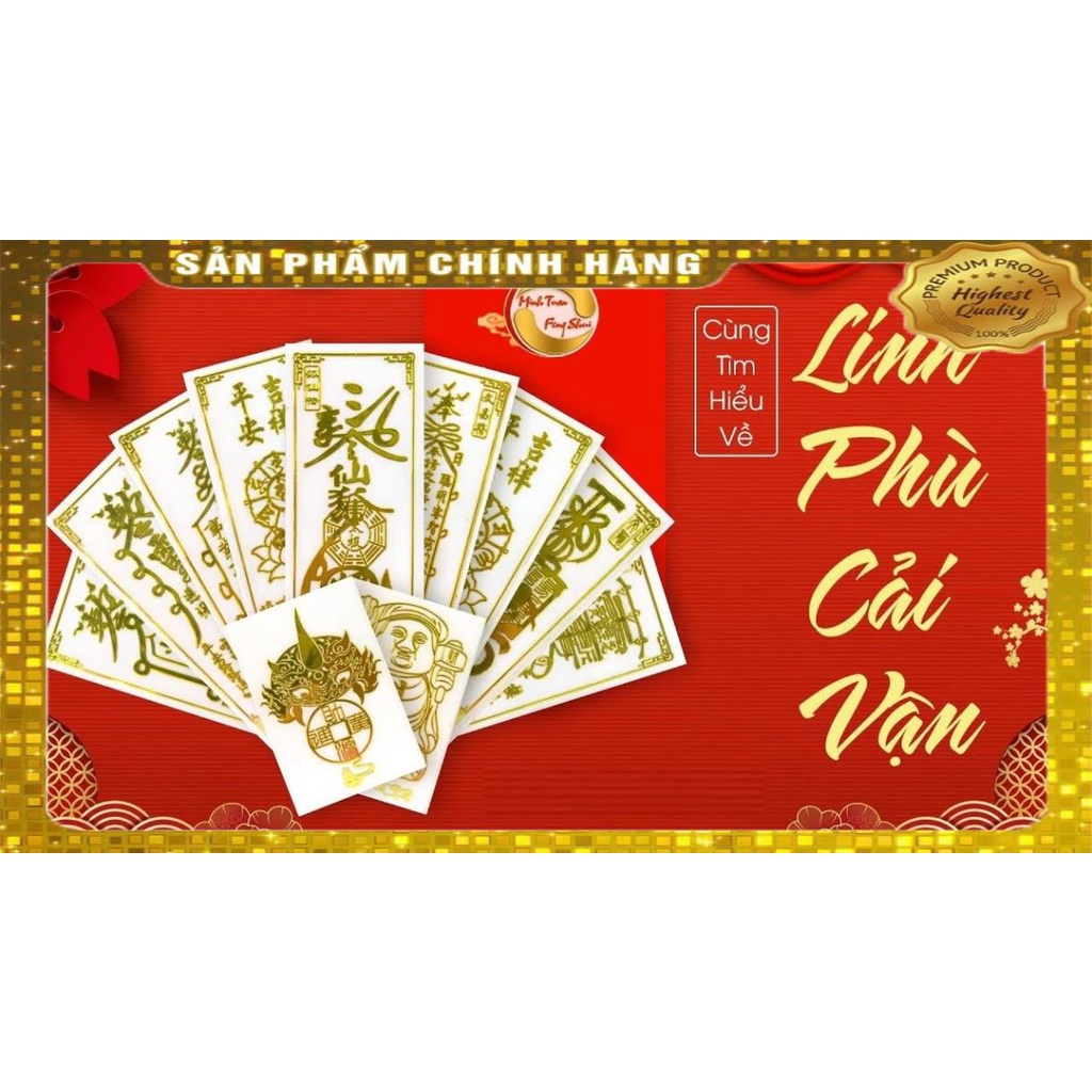 Miếng Dán Linh Phù - Tài Lộc, May Mắn, Phong Thuỷ