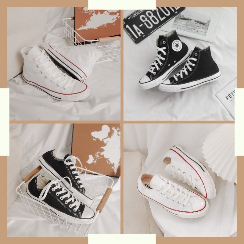 Giày Converse_Cổ Cao Nam Nữ, Giày CV Cao Cổ Bản Đẹp Full Box Bill - RUASNEAKER