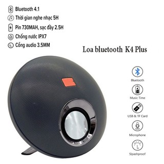 Loa Bluetooth K4+ Loa Nghe Nhạc Bluetooth Xách Tay, Chống Nước, Kết Nối Bluetooth 5.0, Âm Thanh Sống Động, Loa To