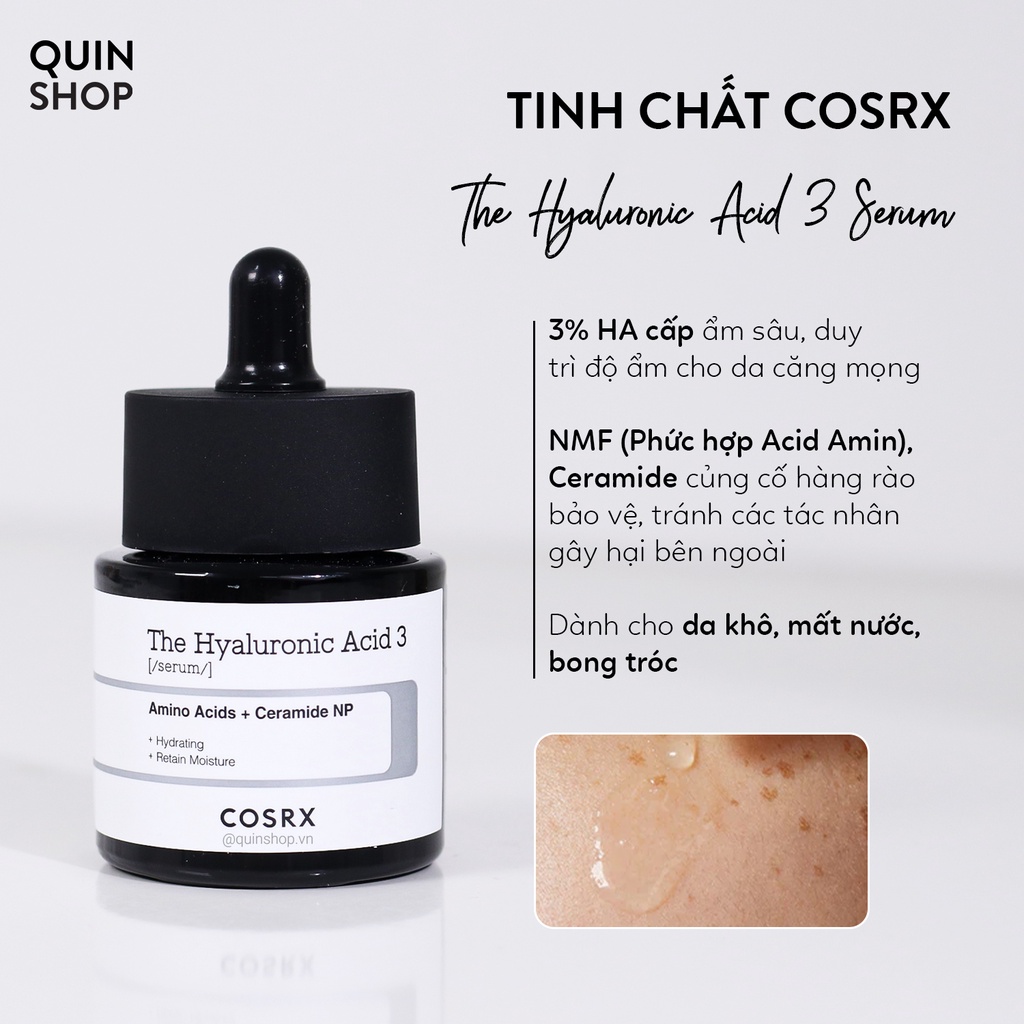 Tinh Chất Cấp Ẩm, Sáng Da, Ngăn Lão Hóa Cosrx The Retinol 0.5 Oil, Niacinamide 15, Vitamin C 23, Hyaluronic Acid 3 Serum