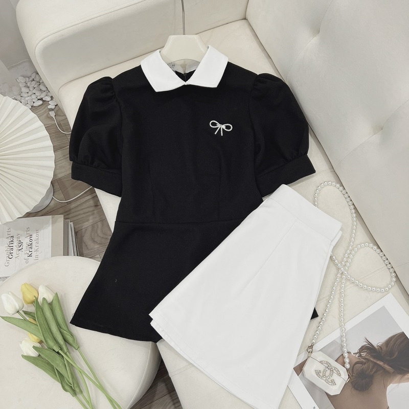 BLACKCHIC SET TIỂU THƯ KÈM TAG NƠ | BY 25.HOUSING