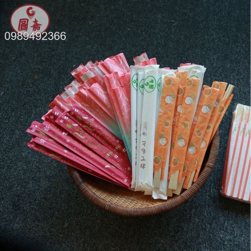 Bao đũa giấy màu trơn dùng 1 lần ở trong nhà hàng, bao đũa 500 tờ