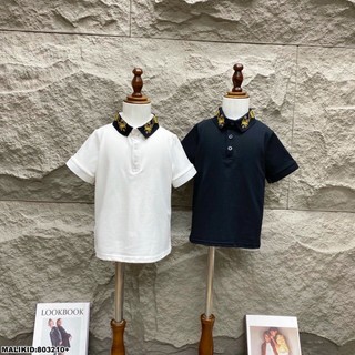 Áo phông polo cổ thêu bé trai