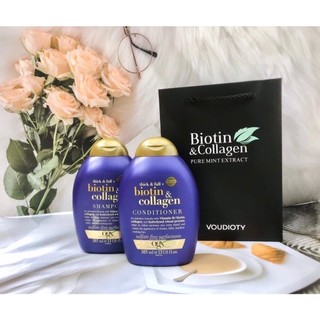 Cặp dầu gội xả Biotin & Collagen tím