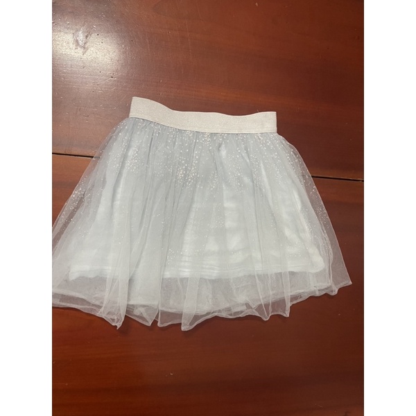 Chân váy ren xoè nhiều lớp bé gái 5,6,7 tuổi màu xanh nhạt used