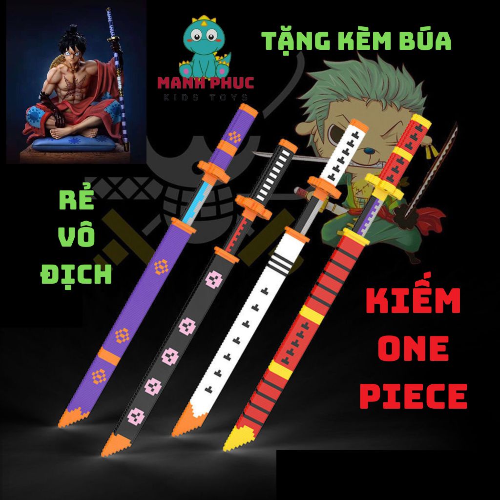 Đồ chơi lắp ráp kiếm one piece, có vỏ 69cm, đồ chơi rèn luyên tính kiên trì cho các bé.