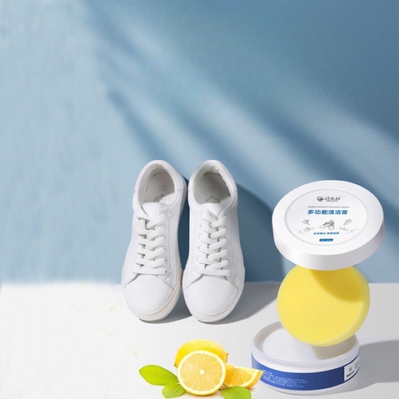 Sáp vệ sinh giày cực trắng 260g kèm mút. White shoe cleaner