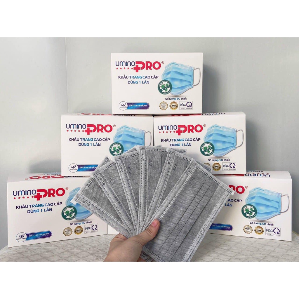 Khẩu trang y tế 4 lớp hộp 50 chiếc không xù lông
