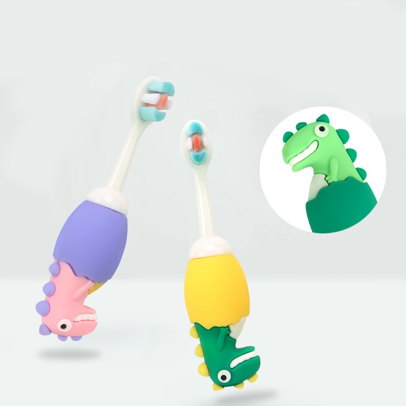 Bàn chải đánh răng trẻ em lông mềm khủng long, siêu mềm, siêu xinh
