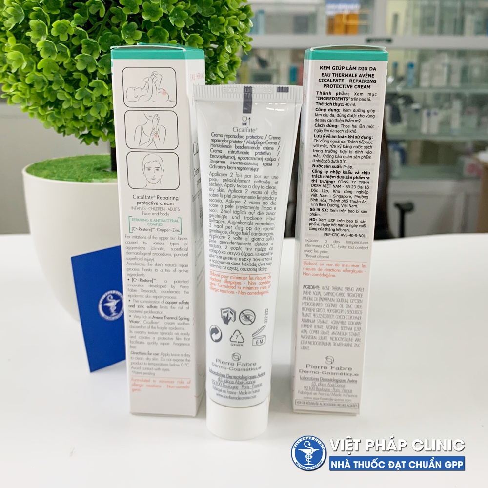 AVENE CICALFATE+ KEM PHỤC HỒI DA LIỀN SẸO GIẢM THÂM