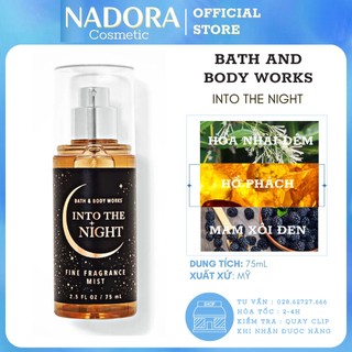 [Mini 75ml] Xịt Thơm Bath And Body Works - Into The Night Body Mist