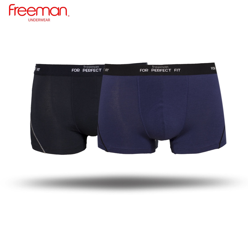 Combo 2 Quần lót boxer chất liệu cotton model cao cấp mềm mịn, thấm hút mồ hôi tốt Freeman 6530