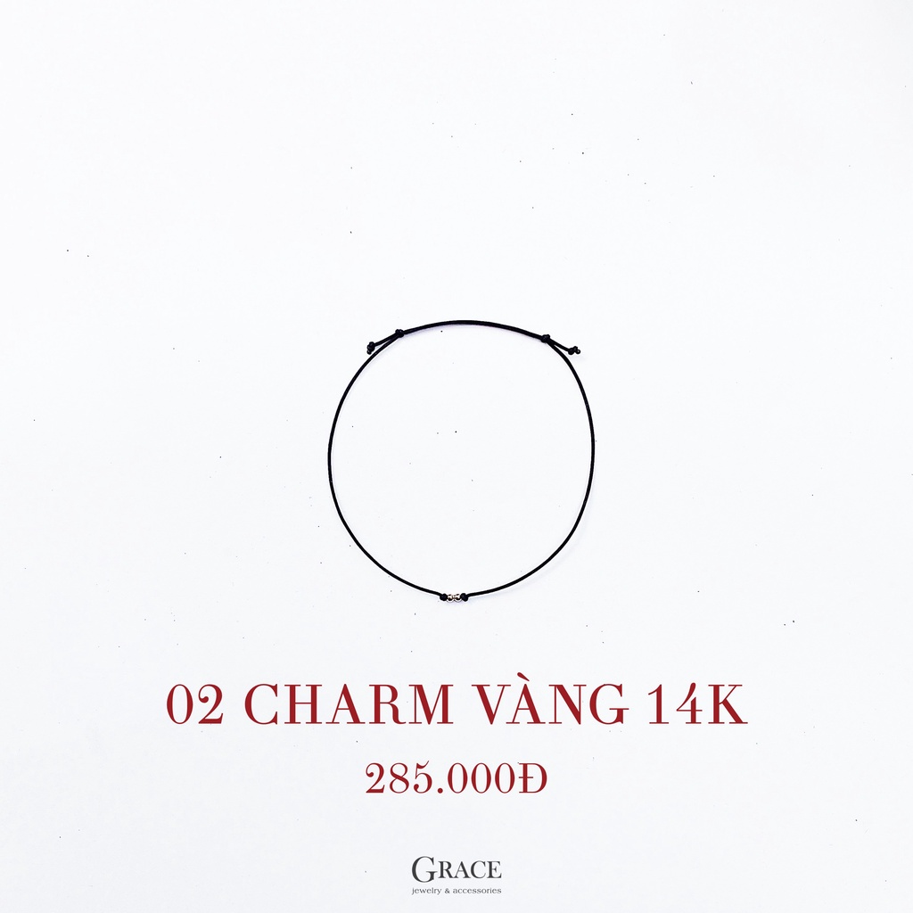 Lắc May Mắn Chỉ đỏ Bi Vàng 14K Grace Jewelry