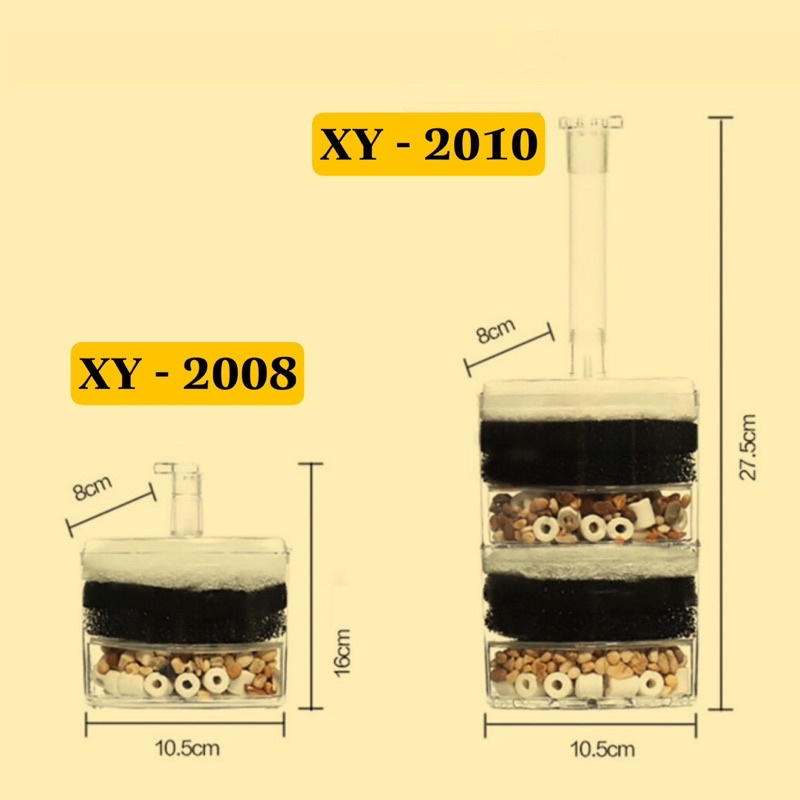 LỌC SỦI VI SINH XINYOU XY - 2008 , XY - 2010 , XY - 2011 - Cho Hồ Cá Cảnh , Bể Cá , Thuỷ Sinh