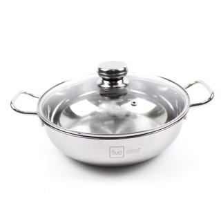 Nồi Lẩu Inox 430 Fivestar 28cm Nắp Kính Dùng Bếp Từ - Bảo hành 5 năm