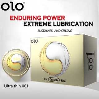 Bao cao su OLO 0.01 Lửa Băng, Siêu Mỏng, Nhiều Gel Gôi Trơn, Tạo Cảm Giác Nóng Lạnh Mới Lạ (Hộp 10 Cái Bcs)