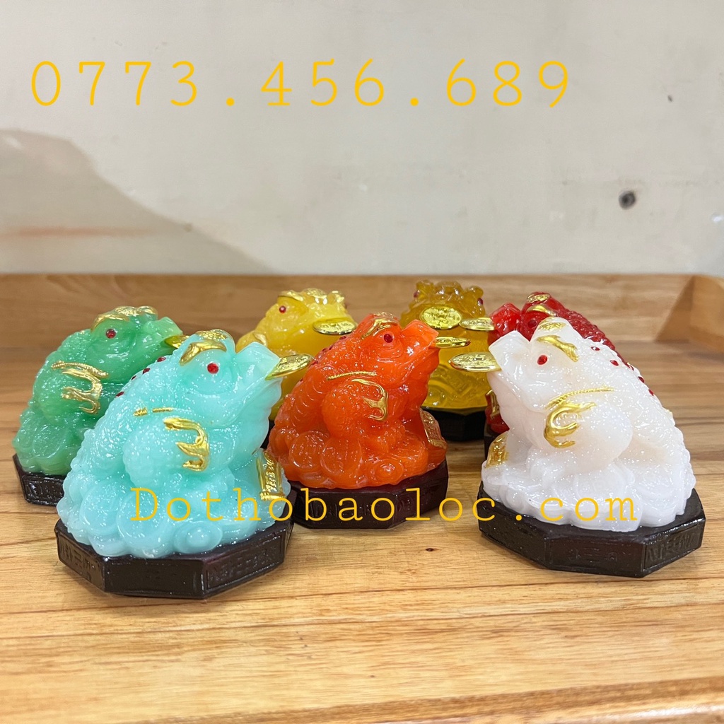 Tượng Thiềm Thừ phong thủy để bàn thờ thần tài cao 8cm ( cỡ nhỏ )