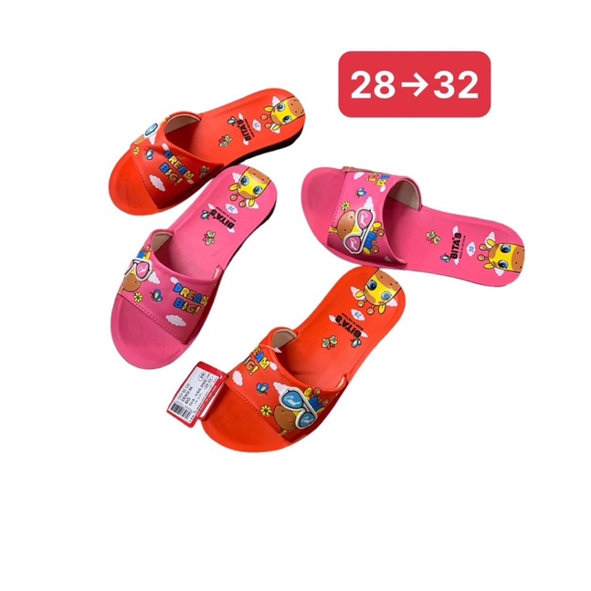 Dép lê bé gái BITAS 28-32 Dép lê bé gái bản ngang cool cool đế siêu nhẹ  DENGI66