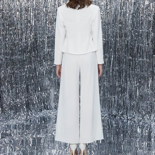 Quần suông lưng cao ly giữa, xẻ túi, khoá sau lót lụa Nhật Keisha Pants | NYA STUDIO