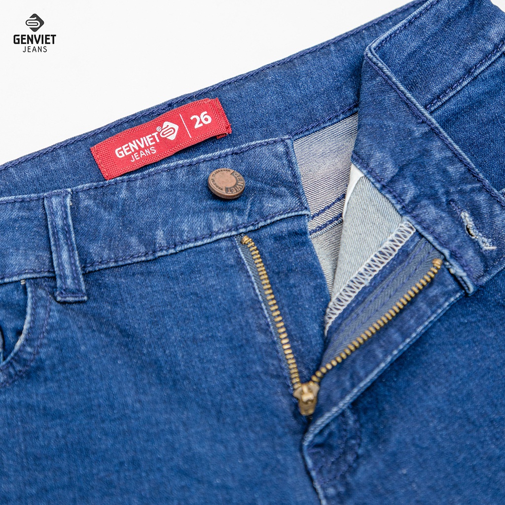 Quần Jeans Dài Nữ Genviet Basic Trơn Đơn Giản DQ109J8128