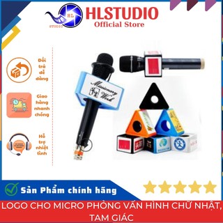 Logo cho micro phỏng vấn hình chữ nhật, tam giác HL Studio