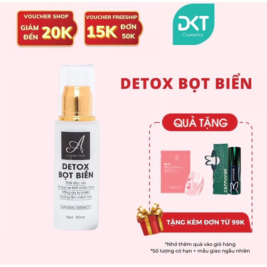 Detox bọt biển, mặt nạ thải độc, dưỡng ẩm và làm trắng da, cải thiện màu da hiệu quả