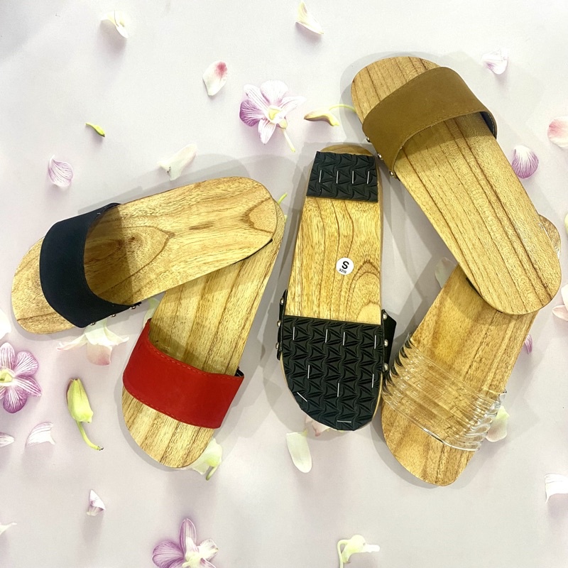Guốc gỗ guốc mộc đế 2 phân truyền thống đi chùa