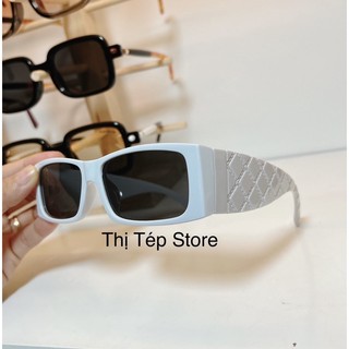 Kính Đẹp Vuông Nhỏ Màu Trắng Idol Tóp Tóp
