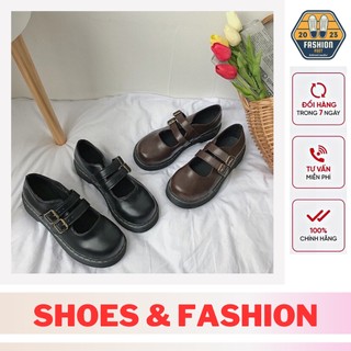 Giày Ulzzang 2 Quai Da Hàn Quốc Siêu Xinh, Giày Ulzzang Hàn Quốc Kèm Ảnh Thật